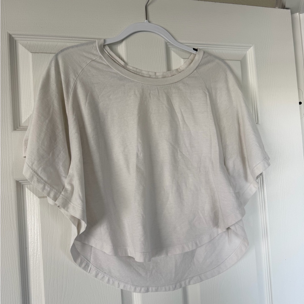 vans white flowy tee